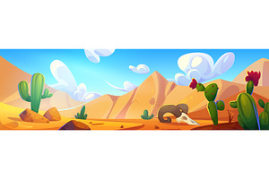 Sunny Hot Desert Landscape