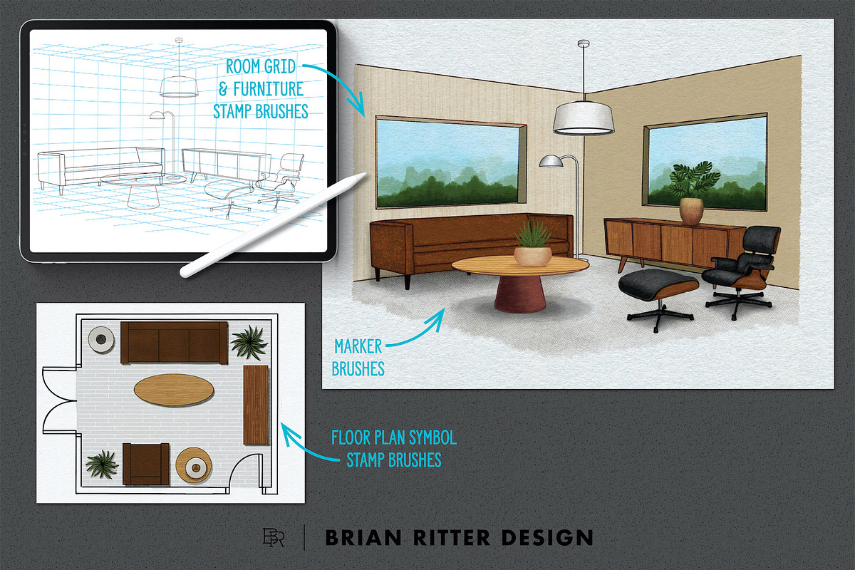 Interior Design Toolkit, a Brush Add-On by Brian Ritter Design (Photo 4 of 13)
