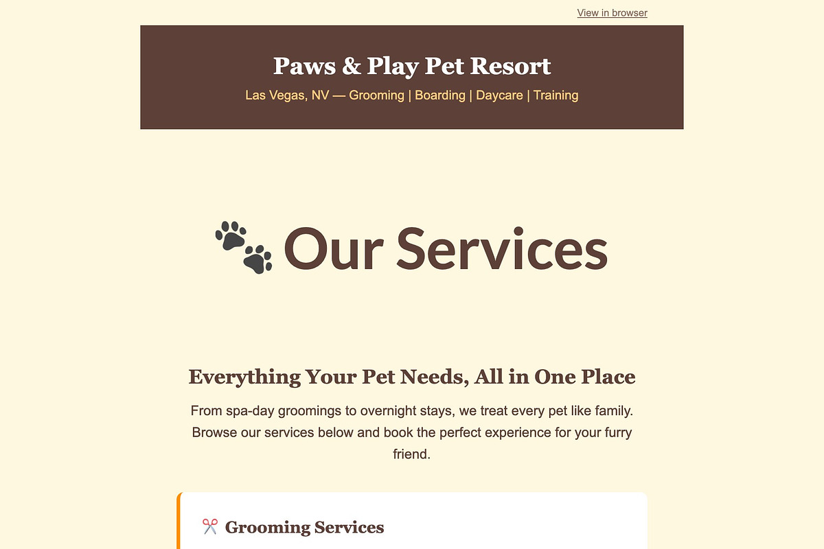 Pet Services Email Kit — 4 Emails, an Email Template by Art Club (Photo 2 of 3)