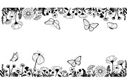 Floral Grass Border Silhouette Bundl, an Illustration by Amazin_art (Thumbnail 38 of 51)