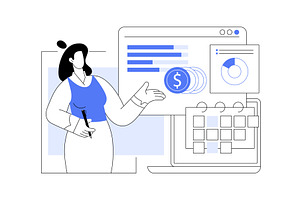 Year-End Financial Summary abstract, a Finance Illustration by Visual Generation