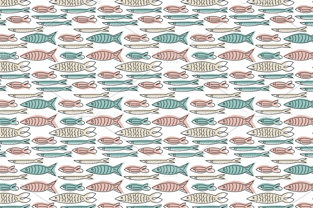 Set of nautical patterns, a Pattern Graphic by Lyolya Profitrolya (Photo 2 of 6)