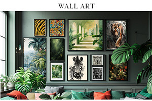 Tropical Jungle Watercolor Arts