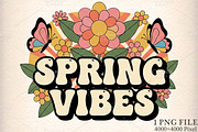 Spring Vibes PNG, an Illustration by Canvas Craft (Thumbnail 1 of 6)