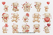 15 Bundle Watercolor Love Bear Wild, an Animal Illustration by Morspective (Thumbnail 8 of 8)