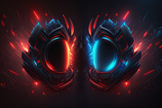 Red and Blue Futuristic Backgrounds, a Background Graphic by Bilgep_design (Thumbnail 11 of 17)