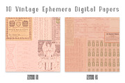 Vintage Ephemera Collage Papers PINK, a Texture Graphic by Jennadesigns (Thumbnail 3 of 8)