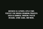 Watokeh - Sports Font, a Sans Serif Font by Iqsiart Studio (Thumbnail 6 of 8)