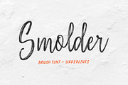 Smolder Brush, a Script Font by Stripes Studio (Thumbnail 1 of 5)