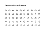 50 Transportation & Vehicles Icons, an Outline Icon by Those Icons (Thumbnail 2 of 2)