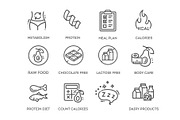 Web Set of Nutrition, Healthy food, a Food Illustration by Tettygreen (Thumbnail 3 of 3)