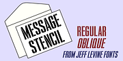 Message Stencil JNL, a Serif Font by Jeff Levine Fonts (Thumbnail 1 of 5)