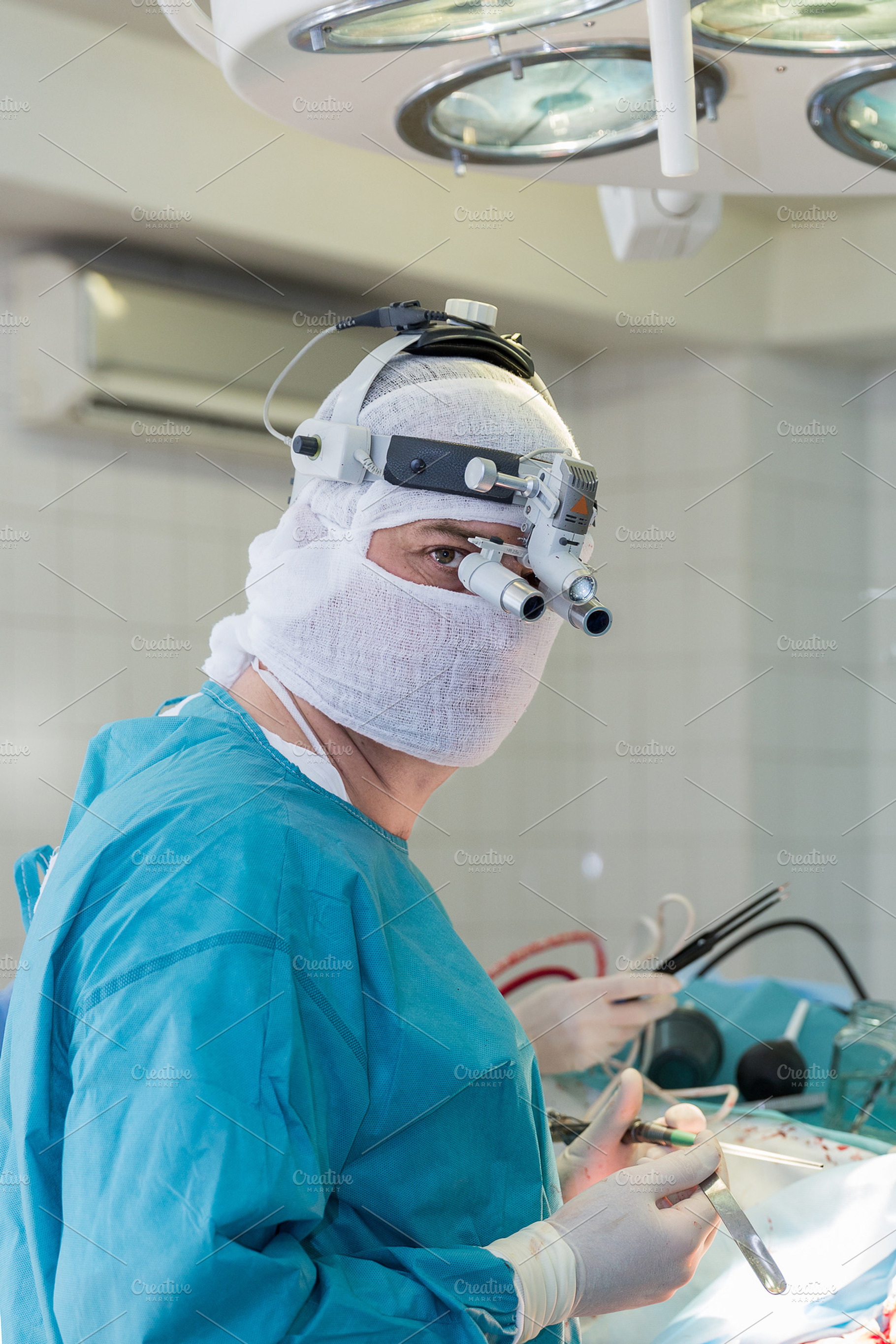The Surgeon With A Magnifying Glass
