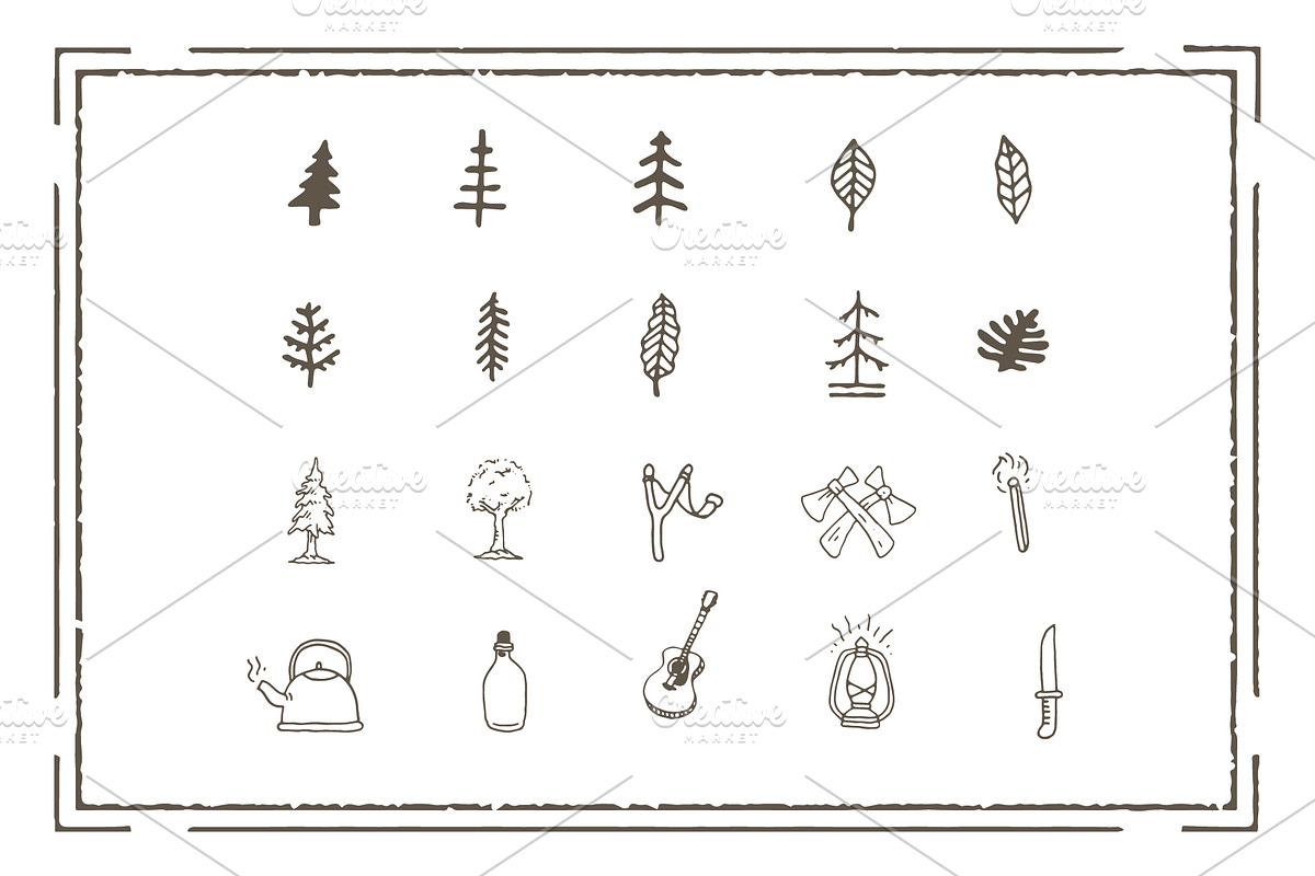 100 hand drawn adventure, an Object Illustration by gemmafalah (Photo 5 of 9)