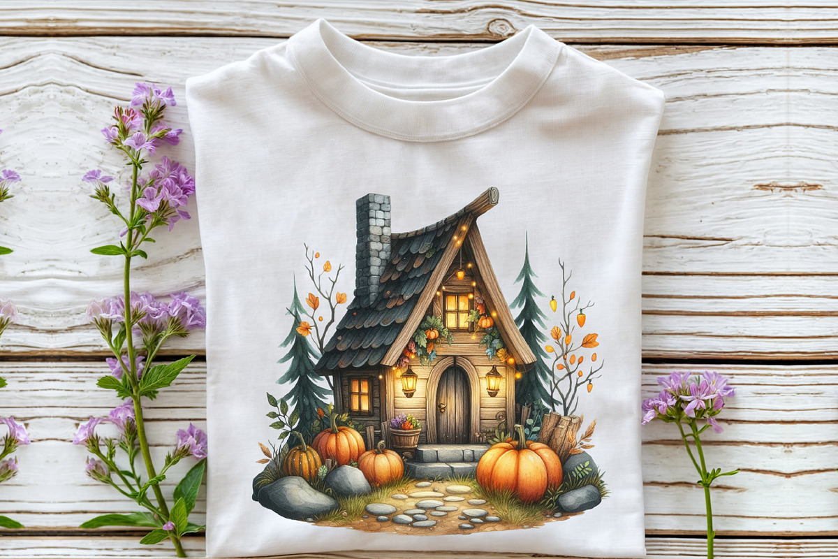 Whimsical Autumn House Clipart, an Illustration by Rose Art (Photo 7 of 7)