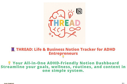 Life & Biz Tracker Notion Template, an App Template by Red Thread Studio