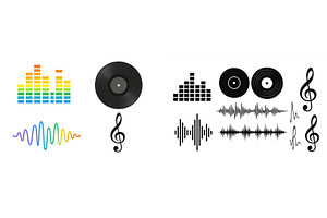 Musical elements including sound, a Technology Illustration by ZinetroN