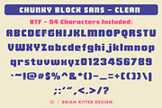 Chunky Block Sans Font, a Sans Serif Font by Brian Ritter Design (Thumbnail 4 of 6)