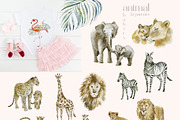 Animal Babies & Parents. Safari., an Animal Illustration by Designwork (Thumbnail 5 of 16)