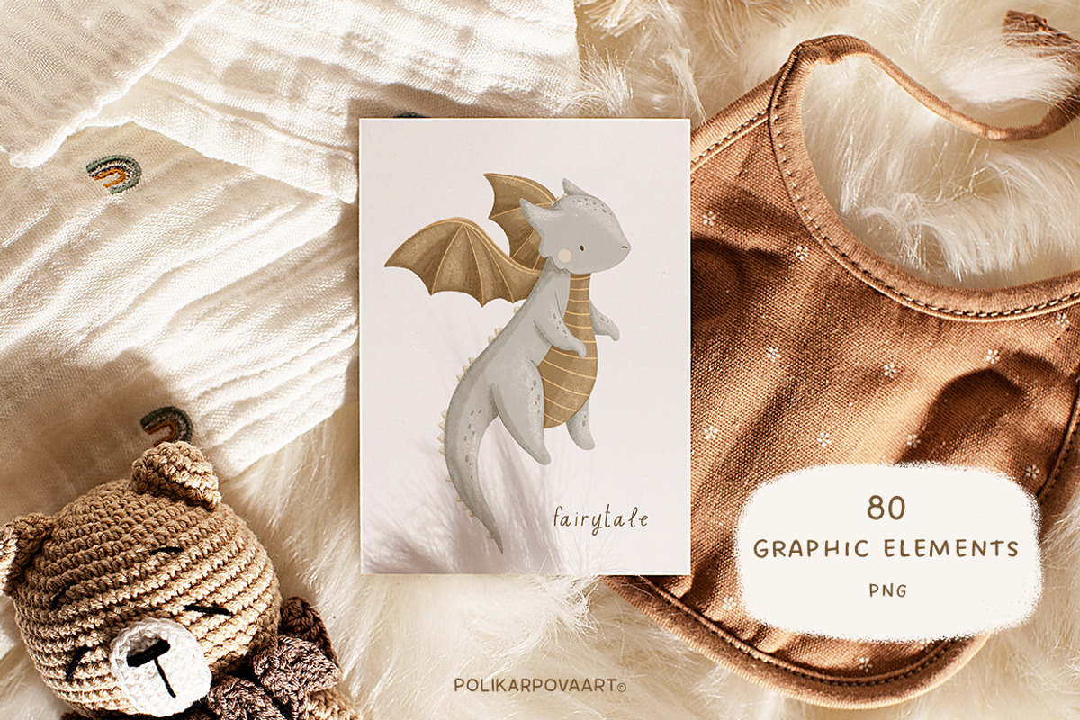 Fairytale - magic clipart & patterns, an Animal Illustration by polikarpovaart (Photo 12 of 16)