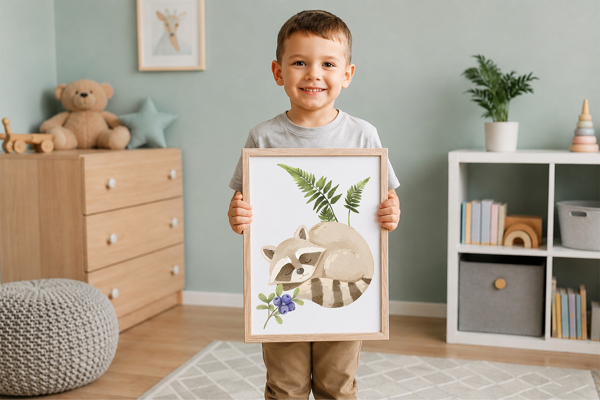 Watercolor Raccoon Clipart PNG, an Animal Illustration by ArtGiftsStudio (Photo 2 of 5)