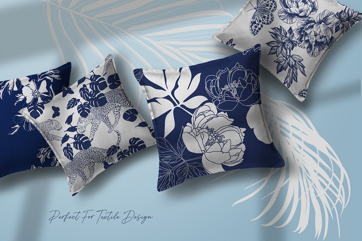 Classic blue. Animals and flowers., an Animal Illustration by LanaDzi (Photo 4 of 10)