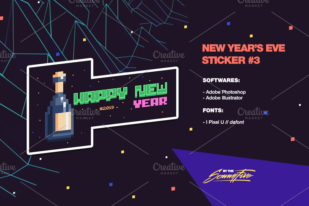 80's Stickers - christmas|newyear, a Branding & Logo Template by Sonnyfive (Photo 9 of 10)