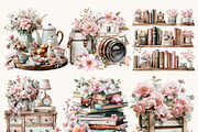 Floral Lifestyle Clipart Bundle, an Object Illustration by BusyDaydesign (Thumbnail 5 of 9)