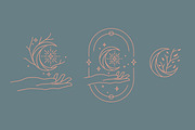 Hand Crescent Moon Star Rustic Logo, a Branding & Logo Template by Signatoro (Thumbnail 2 of 2)