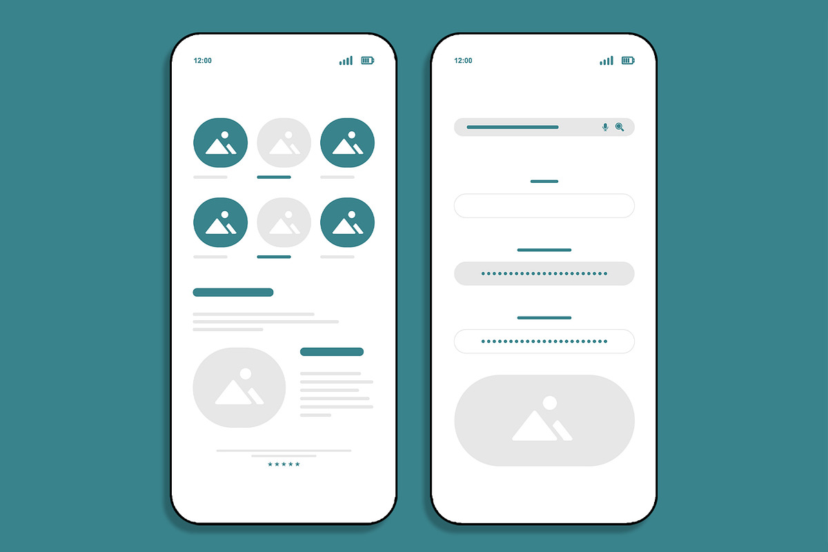 Mobile App Wireframe UI UX Design, an UI Kit Template by MightyDesign (Photo 3 of 8)
