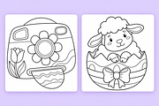 Easter Vibes Coloring Pages Vol. 1, a Seasonal Illustration by Inkivelle Studio (Thumbnail 2 of 3)