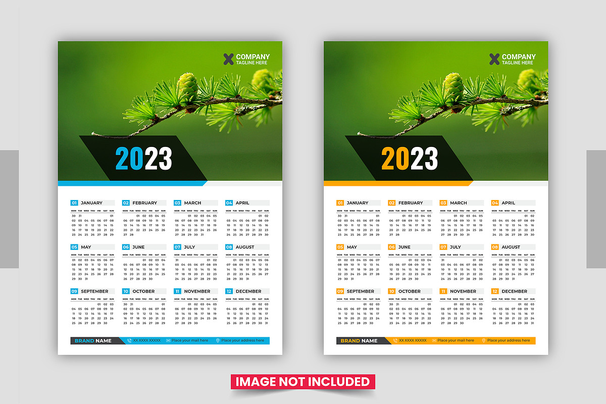 2023 Calendar design template, a Stationery Template by Pavel_design