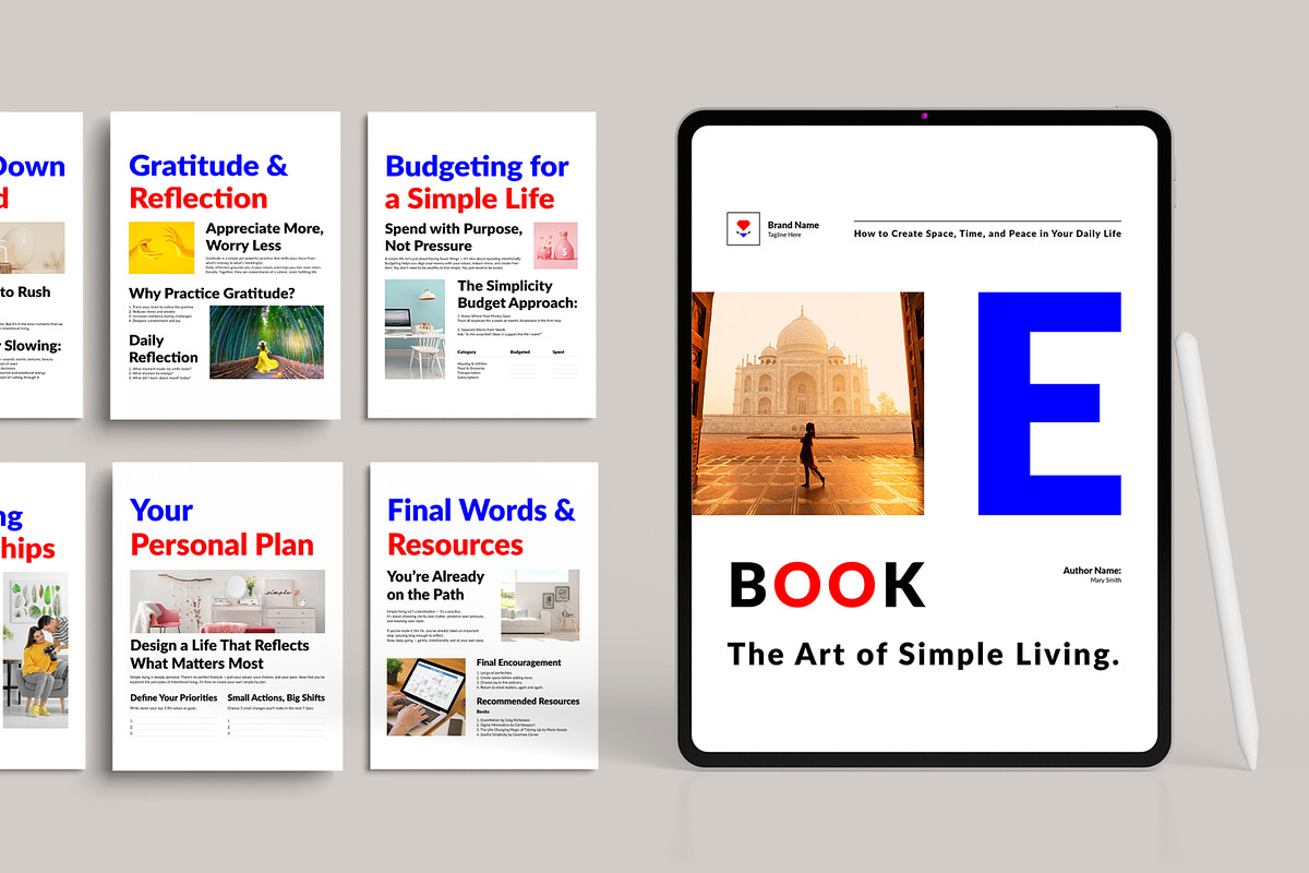Minimal E-Book Template, an UI Kit Template by ContestDesign (Photo 1 of 4)