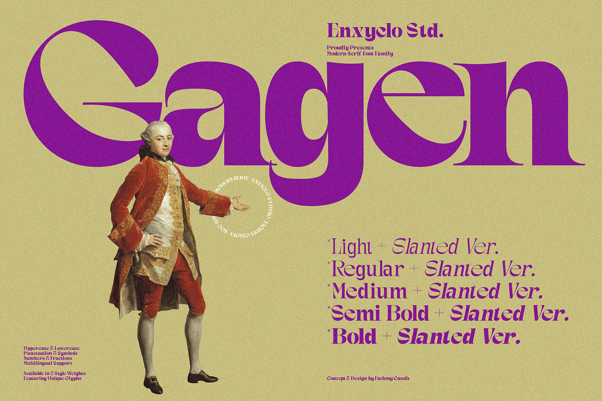 GAGEN — Modern Serif Font Family, a Serif Font by Enxyclo Studio (Photo 1 of 17)