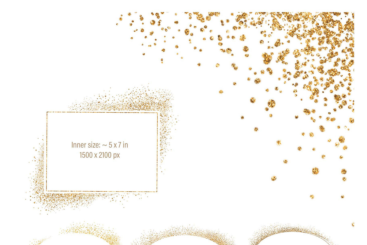 Sparkling Gold Glitter Set, an Object Graphic by My Wondercolor (Photo 3 of 4)