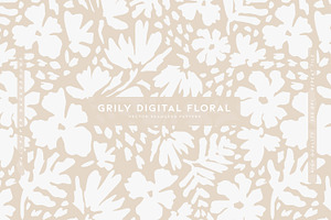 Bright Flowers Shapes, a Pattern Graphic by MalyskaStudio