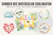 Summer Bee Watercolor Sublimation, an Illustration by Artnoy (Thumbnail 1 of 8)