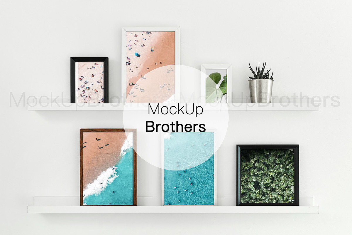Frame set mockup Styled mock up 05, a Print Template by MockUpBrothers (Photo 1 of 7)