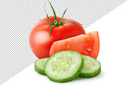 Tomato and cucumber, an Object Graphic by Fruits+Veggies (Thumbnail 2 of 4)