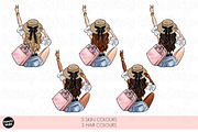 Pink Travel girl clipart png, a Person Illustration by Parinaz Wadia Design (Thumbnail 5 of 10)