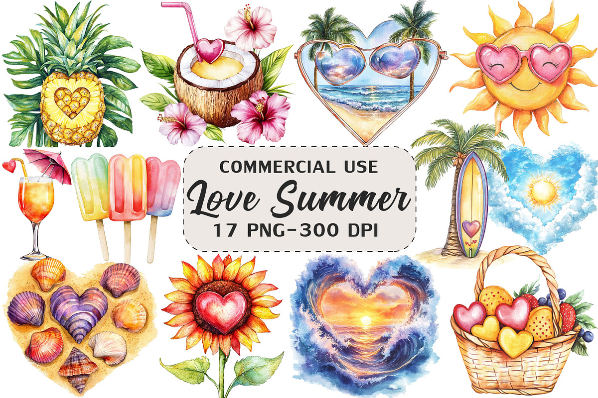 Love Summer Sublimation, an Illustration by Craft Nest (Photo 1 of 6)