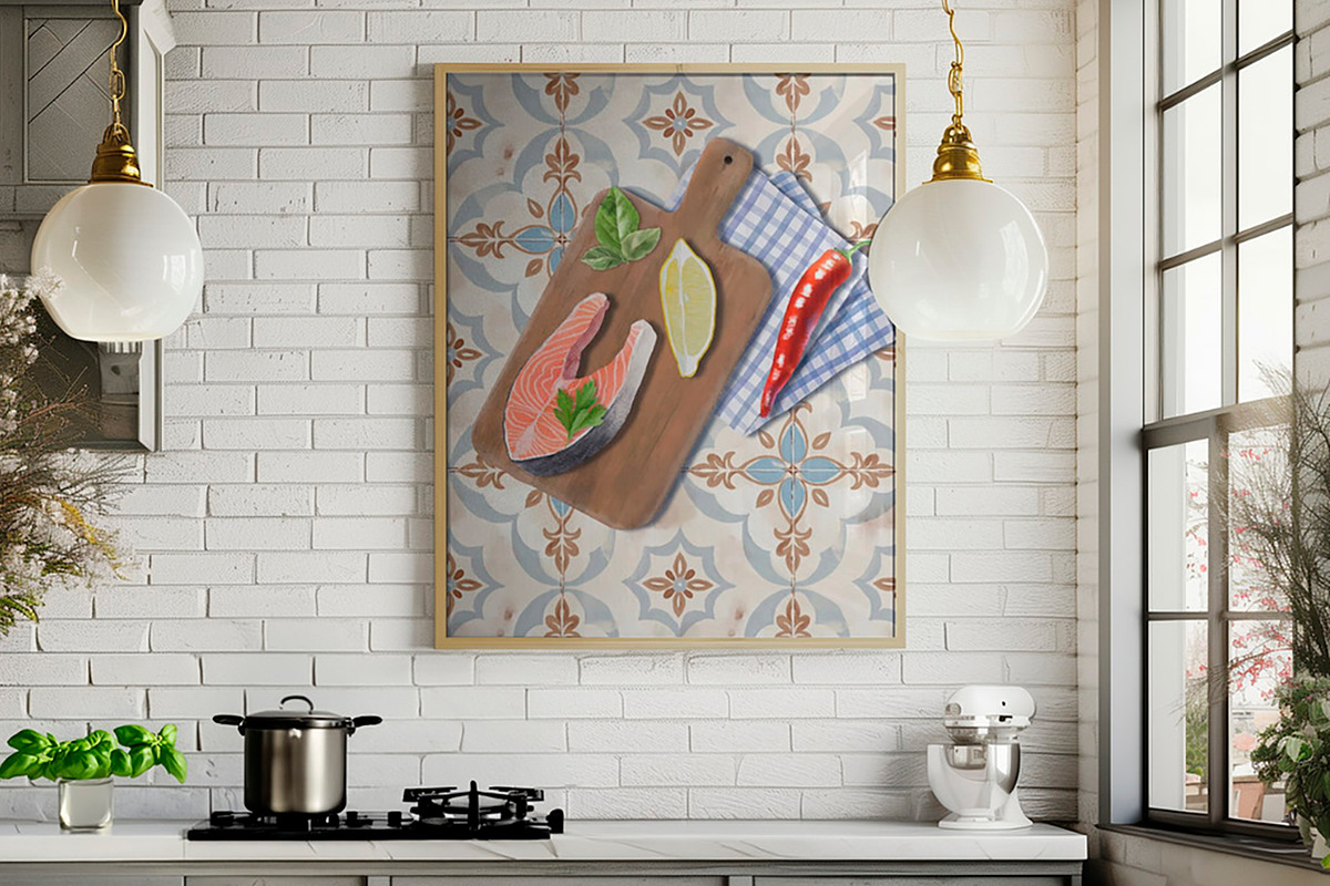 Fished & Fresh Seafood poster maker, a Food Illustration by Elena Dorosh (Photo 15 of 18)