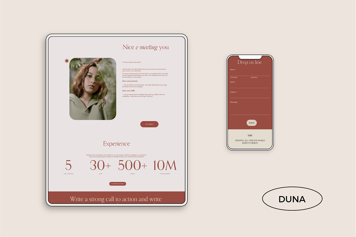 Squarespace 7.1 Template: Zenda ⓪, a Squarespace Template by dunagency (Photo 7 of 11)
