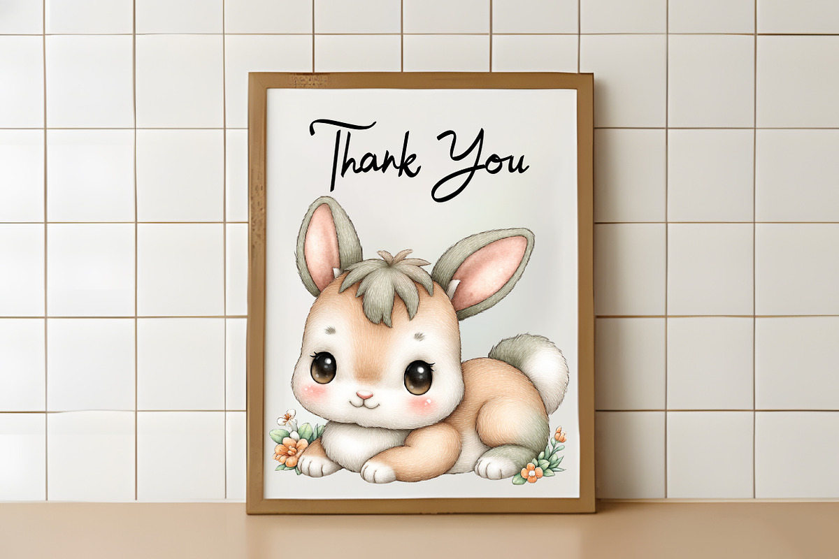 Soft Pastel Easter Bunny Clipart Set, an Animal Illustration by RobertsArt (Photo 5 of 6)