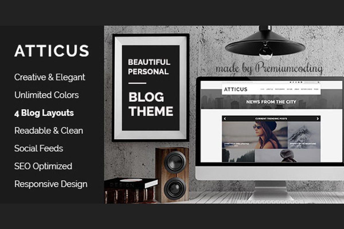 Atticus Wordpress Blog Theme, a WordPress Template by PremiumCoding (Photo 3 of 3)