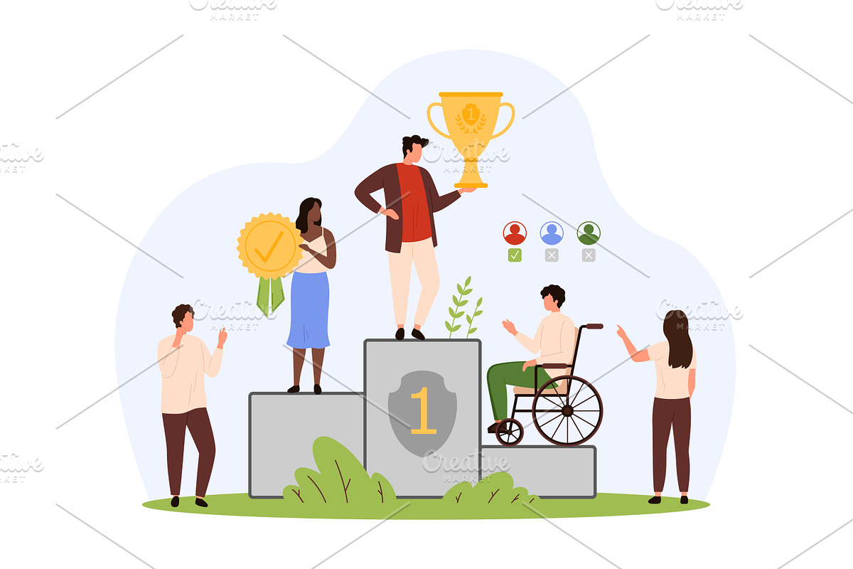 Discrimination and bias against, a Person Illustration by Flashvector