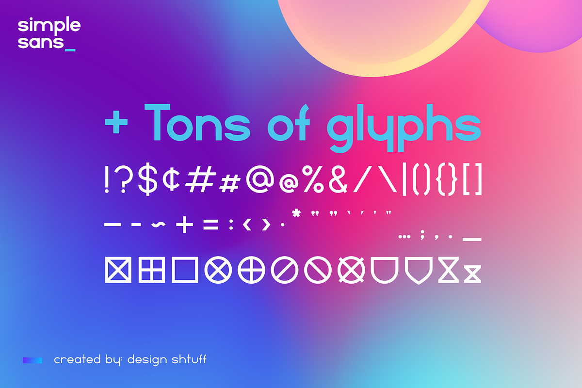 SIMPLE SANS - A SUUUPER CLEAN FONT, a Sans Serif Font by DESIGN SHTUFF (Photo 4 of 10)