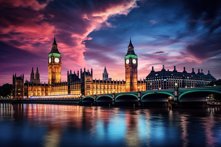 Big Ben and Westminster Bridge at du, a Photo by Iftikhar Alam