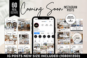 Coming Soon Instagram Posts Canva, a Social Media Template by CreativeVinesStore (Thumbnail 1 of 10)