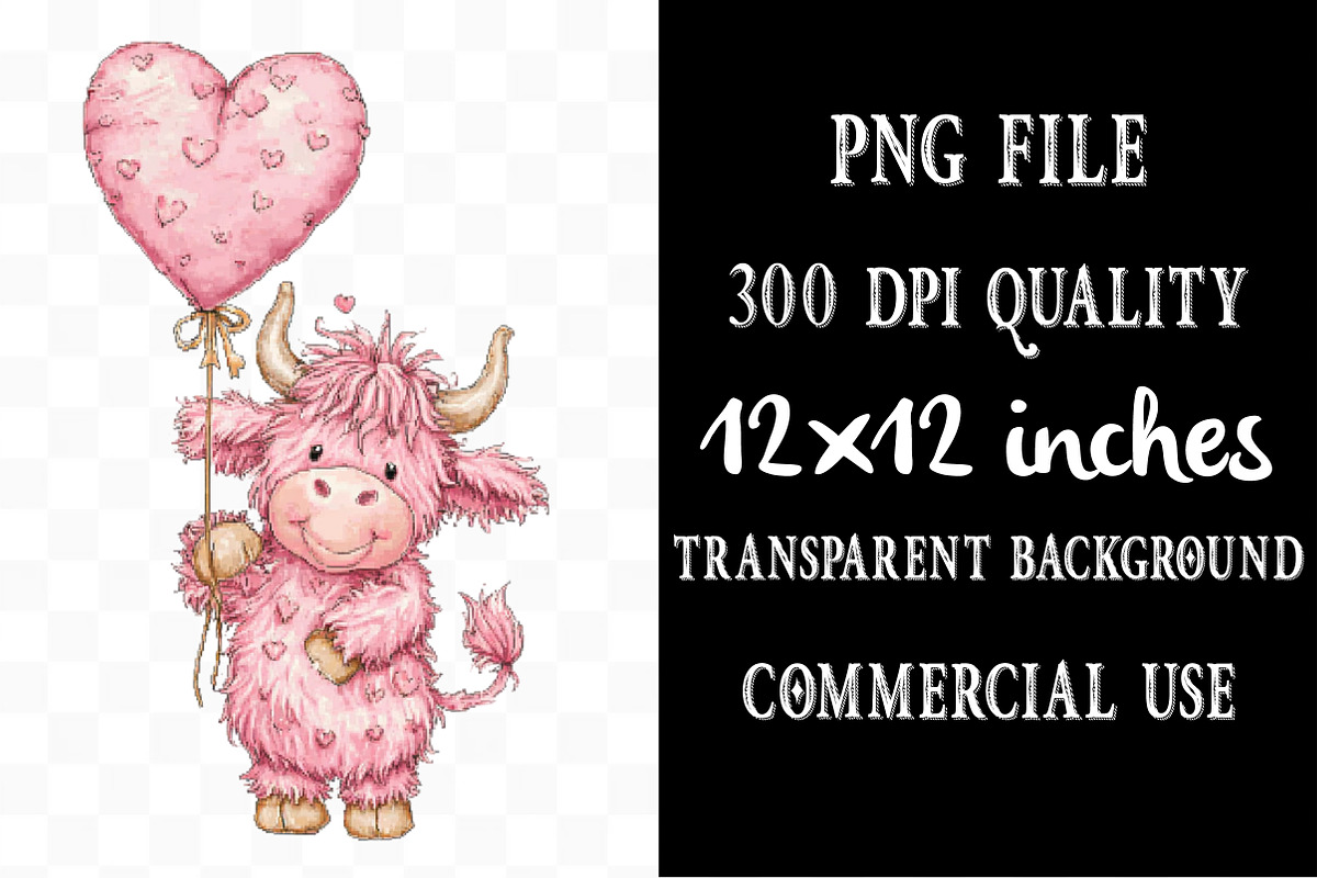 Whimsical Highland Cow Clipart, an Illustration by Designking (Photo 4 of 5)